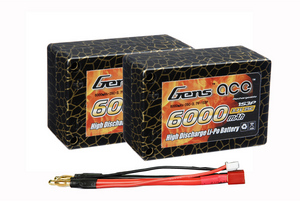 AE Gens Ace Li-Po battery 7.4V 6000 mAh 2S3P 25C Hard Case