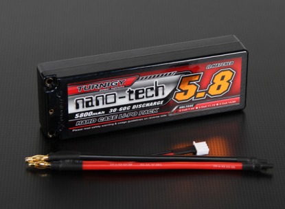 LiPo аккумулятор Turnigy nano-tech 7,4v  5800 mAh 2s2p 30-60c