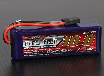 LiPo Аккумулятор Turnigy nano-tech 10000 mAh 2s 40-80C