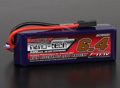 LiPo Аккумулятор Turnigy nano-tech 6400 mAh 3s 40-80C