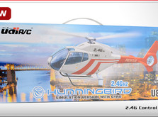 Вертолет UDIRC HUMMINGBIRD RC-120 235мм 3CH электро 2,4ГГц, гироскоп, бело-красный (Metal RTF)-фото 2