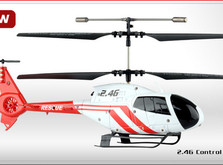 Вертолет UDIRC HUMMINGBIRD RC-120 235мм 3CH электро 2,4ГГц, гироскоп, бело-красный (Metal RTF)-фото 1