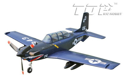 Самолет TOP RC T-34 warbird копия электро бесколлекторный 750мм синий PNP