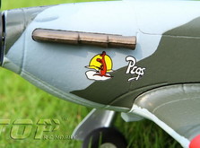 Самолет TOP RC Hurricane MKII копия электро бесколлекторный 750мм зелёный с пилотом PNP-фото 4