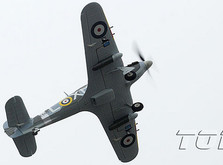 Самолет TOP RC Hurricane MKII копия электро бесколлекторный 750мм зелёный с пилотом PNP-фото 2