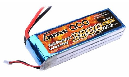 AE Gens Ace Li-Po battery 11.1V 3800 mAh 3S1P 25C T-Plug Soft Case