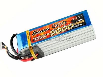 AE Gens Ace Li-Po battery 22.2V 5000 mAh 6S1P 45C T-Plug Soft Case