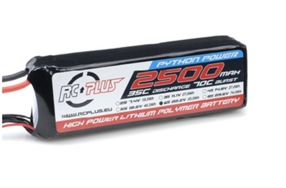 RC Plus PYTHON Li-Po battery 22.2V 2500 mAh 6S1P 35C T-plug  Soft Case