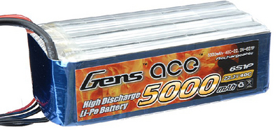 Аккумулятор AE Gens Ace Li-Po battery 22.2V 5000 mAh 6S1P 40C Soft Case