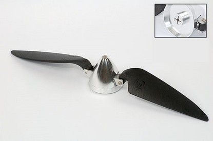 Пропеллер 9х5 складывающейся из спиннером 40мм на вал 3.2мм