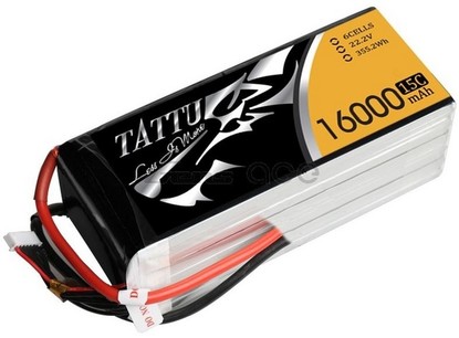 Gens Ace TATTU Li-Po 22.2V 160000 mAh 6S1P 15C Soft Case