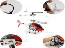 Вертолет Микроша UDIRC U802 155мм, 3CH, гироскоп, IR, красный (Metal RTF)-фото 2