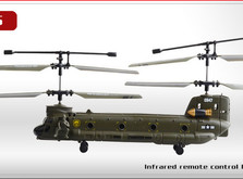 Вертолет UDIRC Gunshop CH-47, 276мм, 3CH, электро, IR, гироскоп, хаки  (Metal RTF)-фото 1