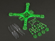 Рама для квадрокоптера FPV250 V4 Ghost Edition 250мм зеленая с LED подсветкой-фото 4