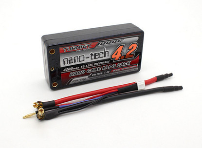 Turnigy nano-tech Shorty Li-Po battery 7.4V 4200mAh 2S2P 65C Hard case Lipo Pack (ROAR APPROVED)