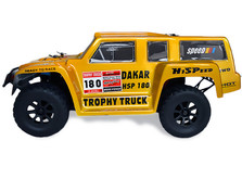 Автомобиль HSP Hummer Dakar H180 1:18 трофи - трак 4WD электро желтый RTR-фото 1