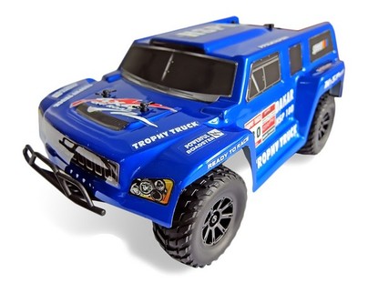 Автомобиль HSP Hummer Dakar H180 1:18 трофи - трак 4WD электро синий RTR
