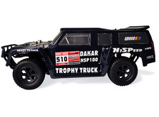 Автомобиль HSP Hummer Dakar H100 1:10 трофи - трак 4WD электро черный RTR-фото 2