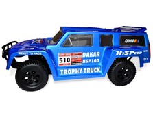 Автомобиль HSP Hummer Dakar H100 1:10 трофи - трак 4WD электро синий RTR-фото 1