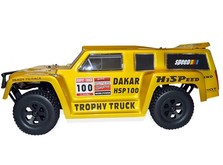 Автомобиль HSP Hummer Dakar H100 1:10 трофи - трак 4WD электро желтый RTR-фото 2