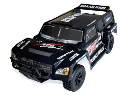 Автомобиль HSP Hummer Dakar H100 1:10 трофи - трак 4WD нитро черный RTR
