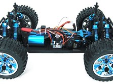 Автомобиль HSP Monster 1:10 монстр-трак 4WD нитро синий/красный RTR-фото 5