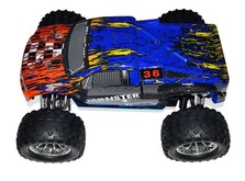 Автомобиль HSP Monster 1:10 монстр-трак 4WD нитро синий/красный RTR-фото 3