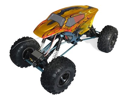 Автомобиль HSP Right Racing 1:10 краулер 4WD электро желтый/красный RTR