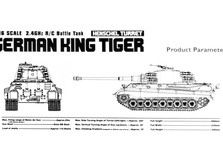 Танк на радиоуправлении Heng Long King Tiger Henschel в масштабе 1:16 с пневмопушкой и инфракрасным боем-фото 8