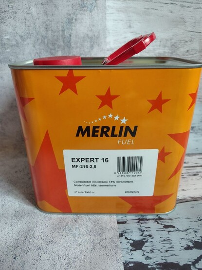 Автомодельное топливо ТМ Merlin fuel 16% nitro серия Expert 2,5 литра